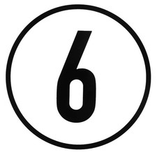 Geschwindigkeitsschild Geschwindigkeitsaufkleber 6 km/h Ø 20 cm Trecker Traktor