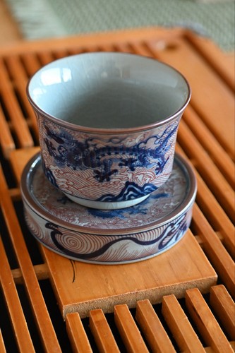 Chinesische teetasse mit - chinesische,