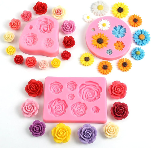 Stück silikonform blumen 3d - blumen,