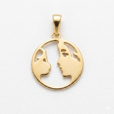 14k massives Gold Mutter und