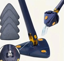 Wischmopp 2 in 1 Mopp Nass und Trockenwischen Neu + 3 Ersatzlappen Neu