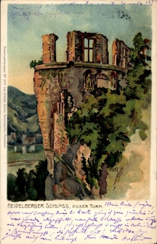 Litho heidelberg neckar - heidelberg, am