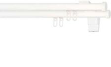 Gardinenstange weiß Indeko Consul 2-läufig ab 100 cm Innenlaufschiene (102)