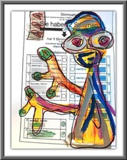 Kunst Pop Art  Acryl/Papier