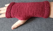 Handstulpen ( Eigene Herstellung) weinrot 