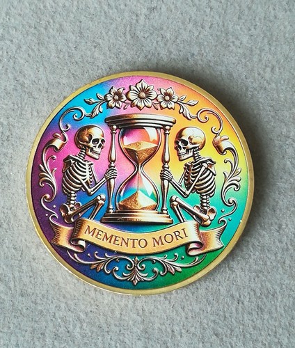Medaille memento mori skelette - memento,