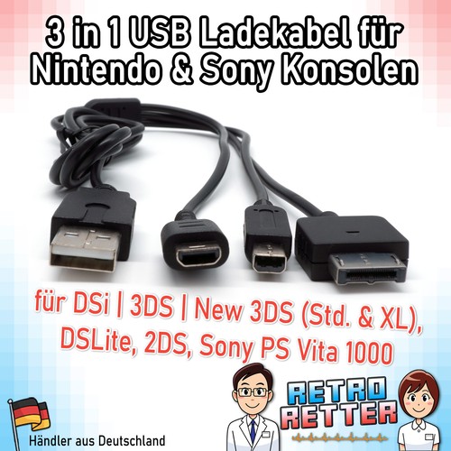 3in1 usb ladekabel nintendo - nintendo, ds