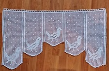 Große Häkelgardine 90x48 cm 