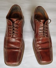 Business Schuh Herren BORELLI braun Leder Halbschuhe Schnürschuhe Gr. 43 US 9