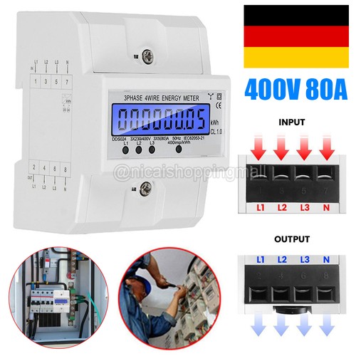 80a lcd drehstromzähler - 80a,