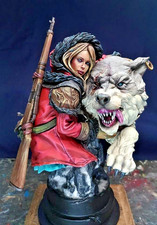 Wolf girl resin statue model - wolf,