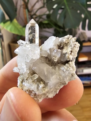 Bergkristall quarz stufe - bergkristall,