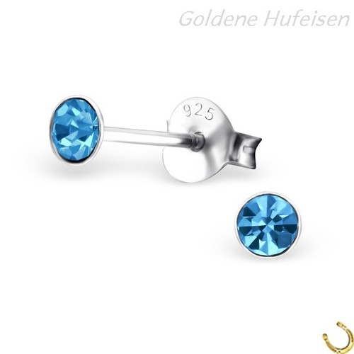 Mini kristall ohrstecker 925 - kristall,