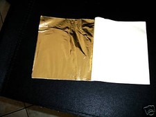 100 Blätter Schlagmetall 16x16 Farbe2,0(wie Blattgold) Blattmetall zum vergolden