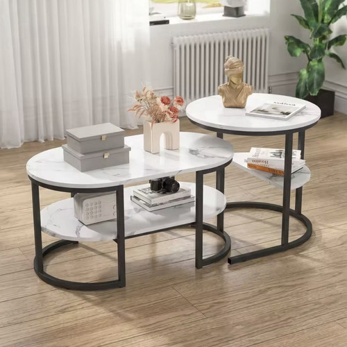 2er couchtisch set marmor - 2er,