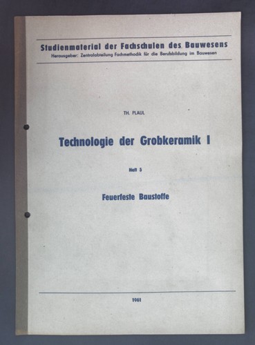 Technologie der grobkeramik - technologie,