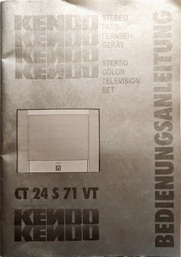 Kendo bedienungsanleitung - kendo, tv
