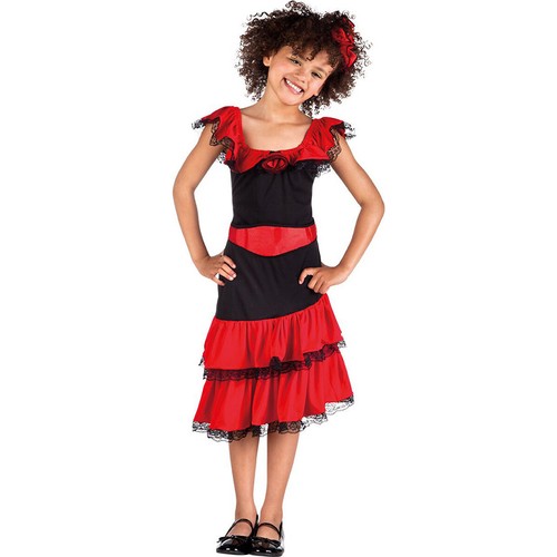 Kinder flamenco kostüm - kinder,