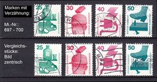 BRD Bund: Mi.-Nr. 697, 698, 699, 700 mit Verzähnung, gestempelt