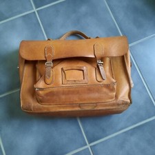 alte echt Leder Schultasche Bürotasche Ranzen Aktentasche 38x24 cm
