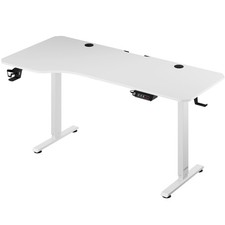 B-Ware Elektrischer Schreibtisch 160x75x73-118cm weiß Büro Möbel Tisch 