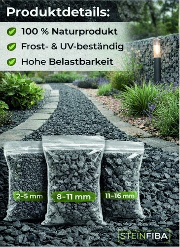 Basaltsplitt anthrazit 16 - basaltsplitt, 2–16