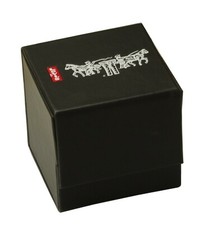Levis Uhrenbox Uhrenverpackung Kunstleder schwarz  Uhrenaufbewahrung