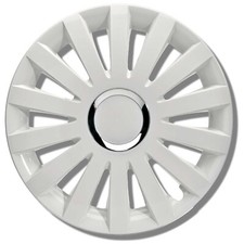 15 Zoll Radkappen Weiß glänzend – 4er Set Radzierblenden für Stahlfelgen Neu