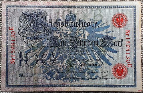 100 mark reichsbanknote - 100,