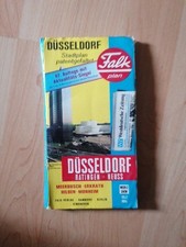 Vintage Falk Stadtplan Düsseldorf, Ratingen, Neuss, 47. Auflage