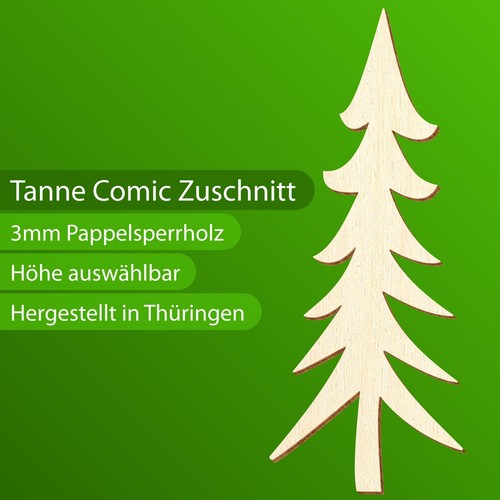 Holz tanne comic 50cm - tanne,