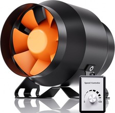 Growbox Abluft Set für Growzelt leise Lüfter Filter Rohrventilator mit Drehzahlr