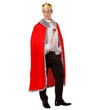 Königsumhang 120 cm mit Krone Kostüm Herren Karneval Fasching Fastnacht 