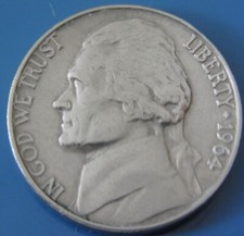 USA 5 Cents T. Jefferson 1964