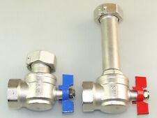 WESA ANSCHLUSSSET WARTUNGSHAHN 1" ECK HEIZKREISVERTEILER HEIZUNG KUGELHAHN