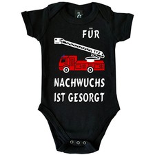 Baby-Body Bodie Babybody Feuerwehr-Nachwuchs Feuerwehrauto zur Geburt Feuerwehr
