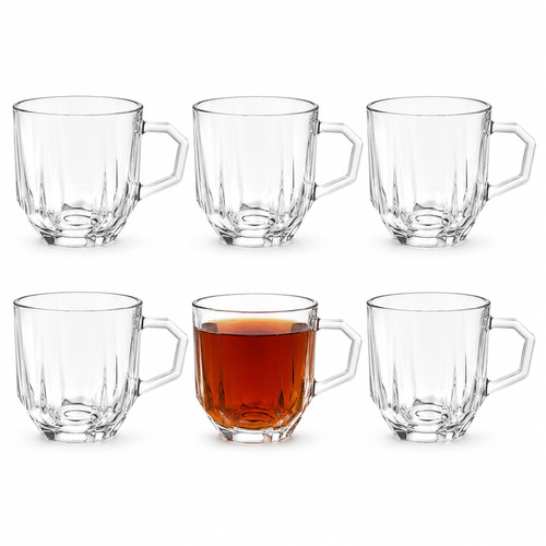 Glas kaffeetassen 6er set - kaffeetassen,