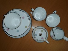 Seltmann Weiden Mokkaservice/Kinderservice  mit Punkten und Goldrand Vintage  