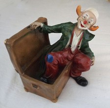 Clown Figur in Koffer Claudio Vivian by Faro Italien sehr schwer Deko Beschwerer