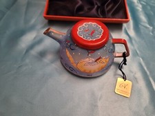 Charlotte di Vita Kanne Teekanne handbemalt Sammeledition Emaille 523 Goebel