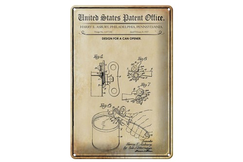 Blechschild patent 20x30 - blechschild, cm