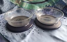 Tupperware 2 X flache Tafelfeine je 275 ml mit Deckel Indigo Exclusiv Collection