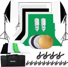 Profi-Fotostudio Set Softbox Hintergrundsystem von ‎HAKUTATZ® 