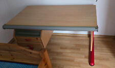 Moll Jugendschreibtisch mit stufenlos neigbarer Tischplatte,rote Füße