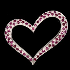 Rubin Herz Anhänger 925