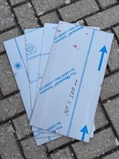 2mm Edelstahl Blech V4A 500x265mm 4 Stück Geschliffen Foliert