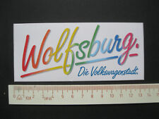 Wolfsburg. Die Volkswagenstadt VW Auto Sticker Aufkleber Reklame Werbung