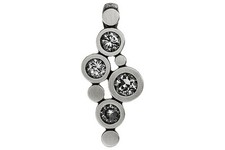 Nordform Anhänger in Silber mit 4 x Bergkristall