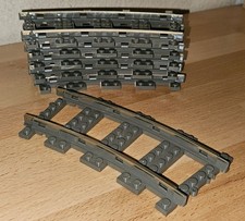 LEGO System 9V Eisenbahn Schienen Kurve (6 Stück)