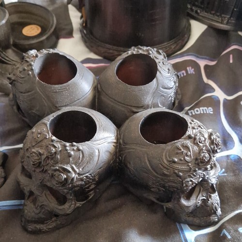 Totenkopf teelichthalter - totenkopf,